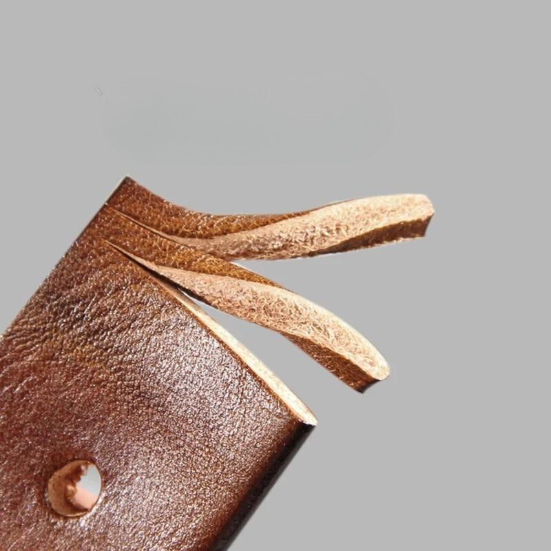 Elliot &amp; Stone Tahoe Genuine Cowhide Leather Belt Brass Buckle