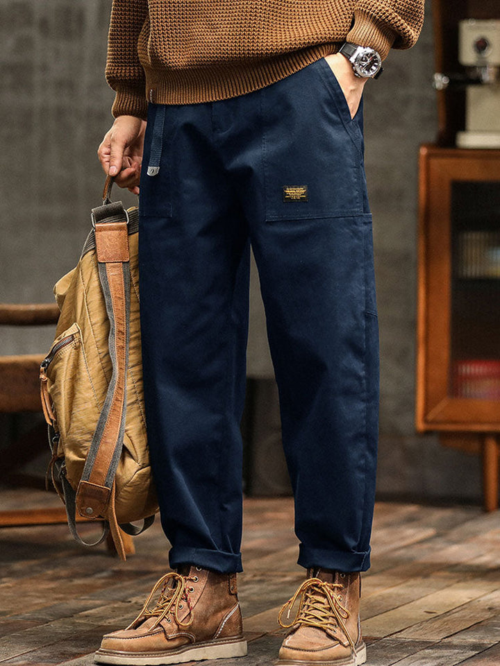 Elliot &amp; Stone Milan Cotton Utility Pants Relaxed Fit Trousers