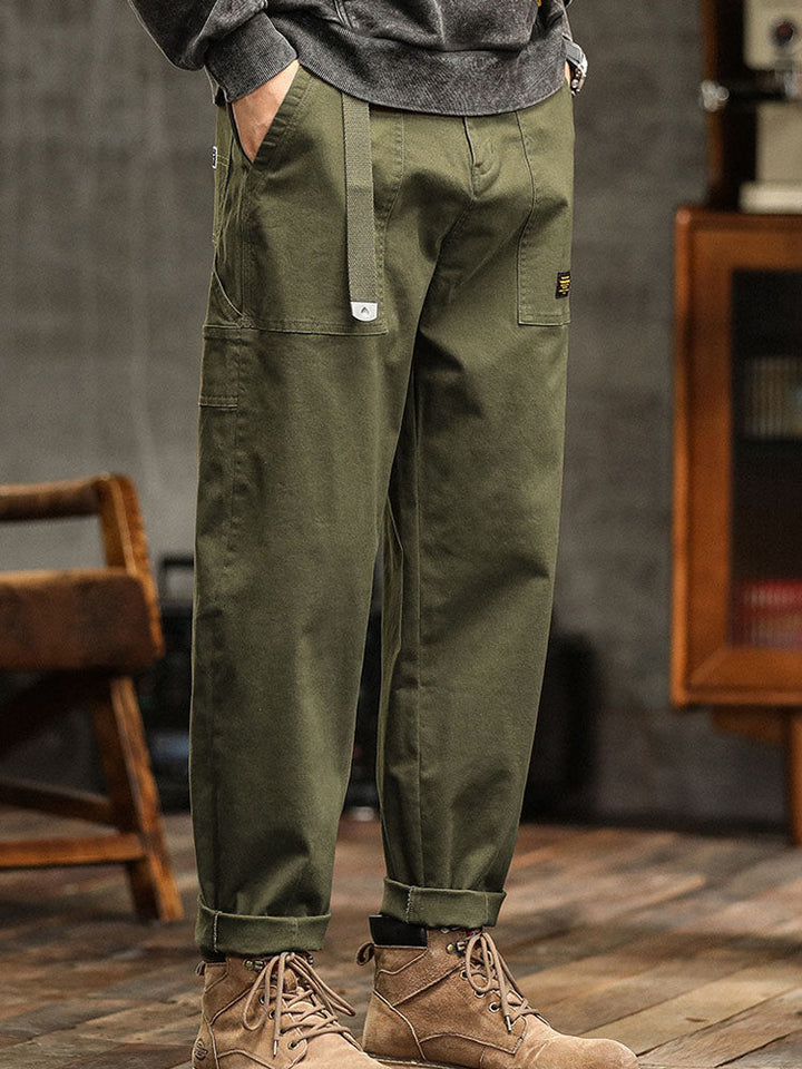 Elliot &amp; Stone Milan Cotton Utility Pants Relaxed Fit Trousers