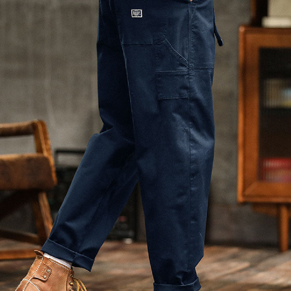 Elliot &amp; Stone Milan Cotton Utility Pants Relaxed Fit Trousers
