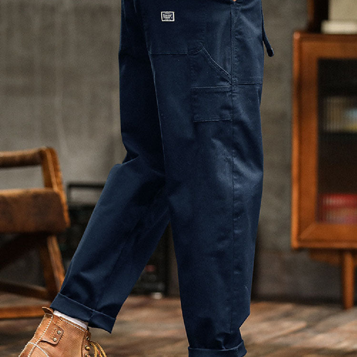 Elliot &amp; Stone Milan Cotton Utility Pants Relaxed Fit Trousers