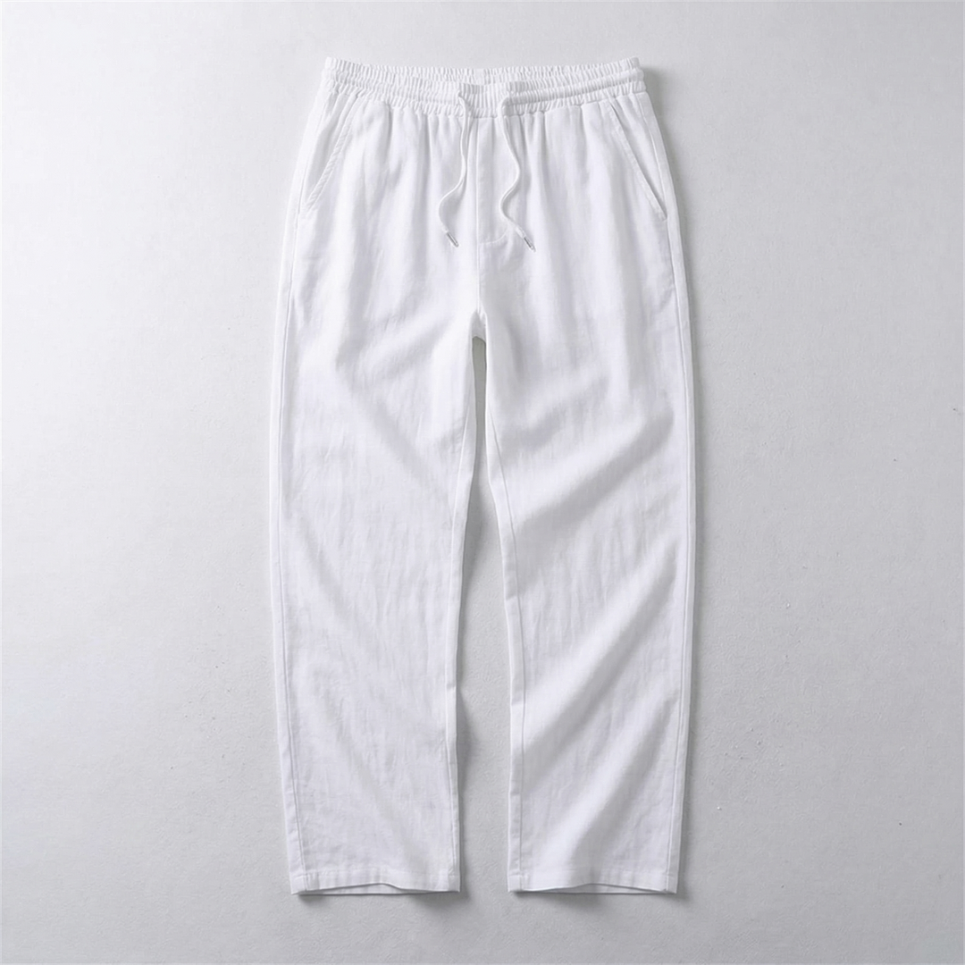 Elliot & Stone Brietta Linen Cotton Blend Relaxed Fit Pants