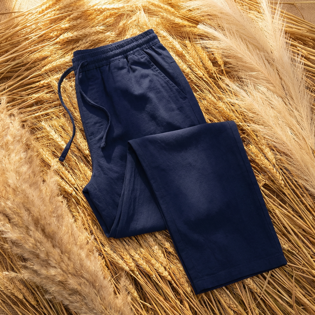 Elliot &amp; Stone Valentino Linen Pants Relaxed Fit Drawstring
