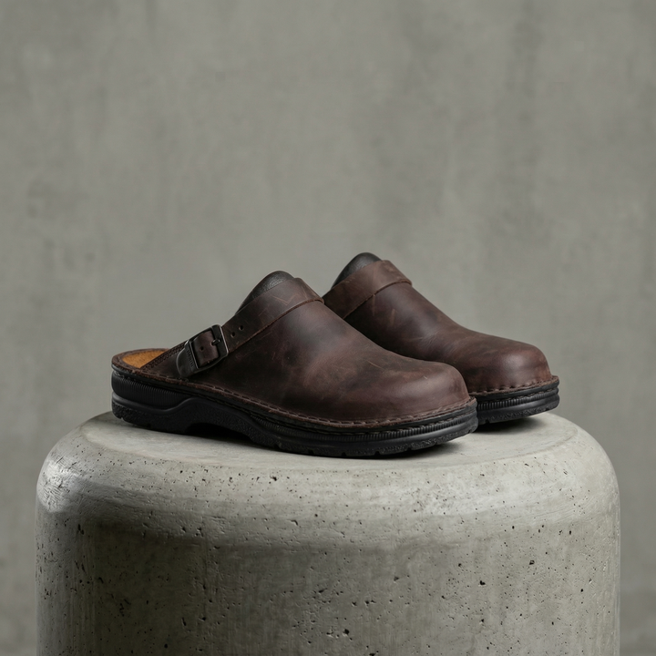 Elliot &amp; Stone Alden Orthopedic Leather Clogs Slip On
