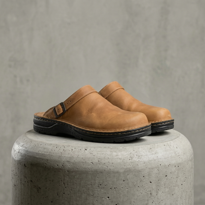 Elliot &amp; Stone Alden Orthopedic Leather Clogs Slip On