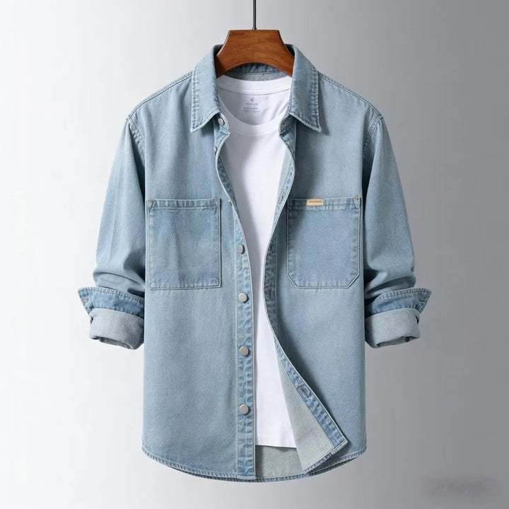 Elliot &amp; Stone Ironside Denim Overshirt Relaxed Fit Casual