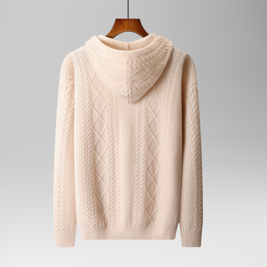 Saint Aurell Montclair Cashmere Zip Hoodie Relaxed Fit