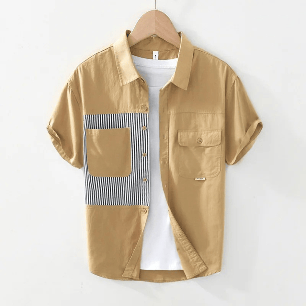 Saint Aurell Alcamo Pinstripe Shirt Relaxed Fit Cotton
