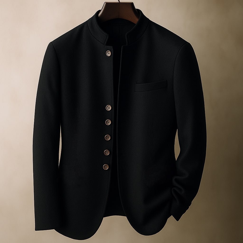 Saint Aurell Matteo Wool Stand-Collar Jacket