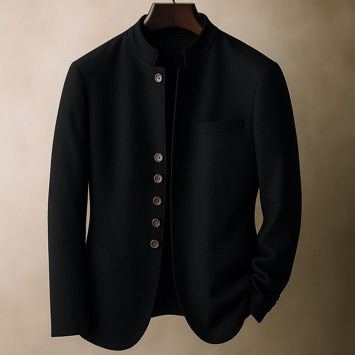 Saint Aurell Matteo Wool Stand-Collar Jacket