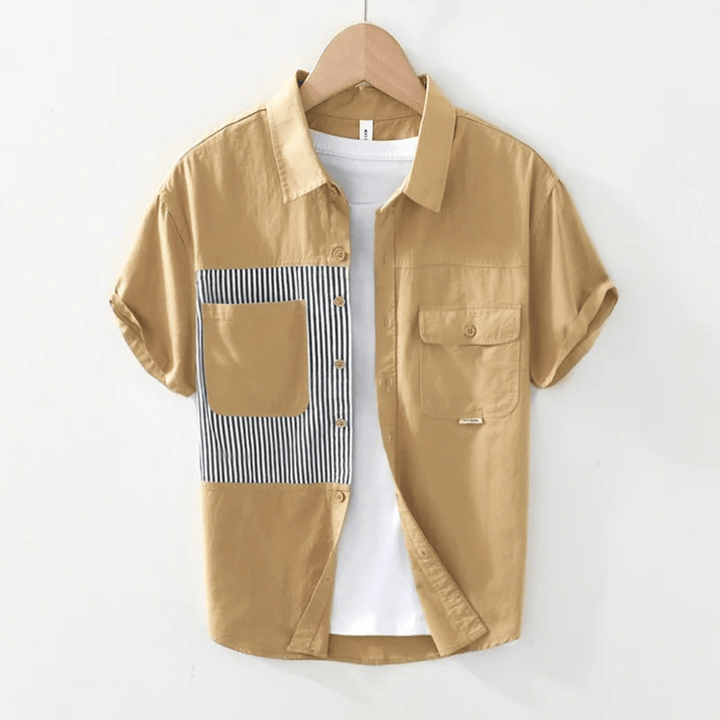Saint Aurell Alcamo Pinstripe Shirt Relaxed Fit Cotton