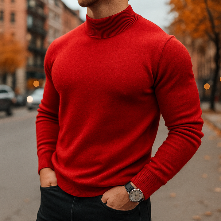 Saint Aurell Locarno Merino Wool Sweater Semi-Turtleneck