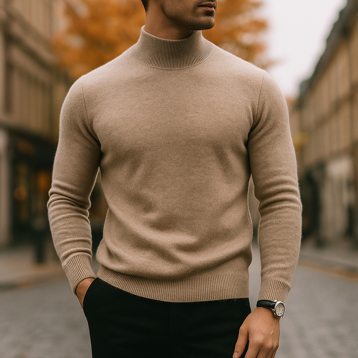 Saint Aurell Locarno Merino Wool Sweater Semi-Turtleneck