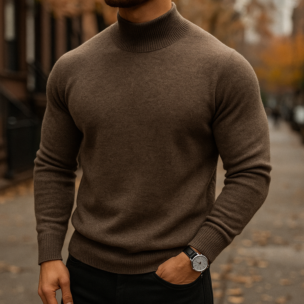 Saint Aurell Locarno Merino Wool Sweater Semi-Turtleneck