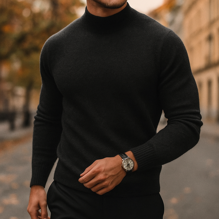 Saint Aurell Locarno Merino Wool Sweater Semi-Turtleneck