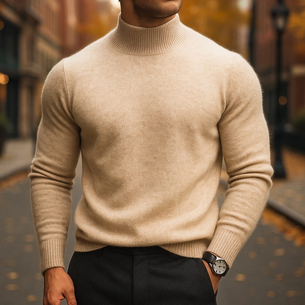 Saint Aurell Locarno Merino Wool Sweater Semi-Turtleneck