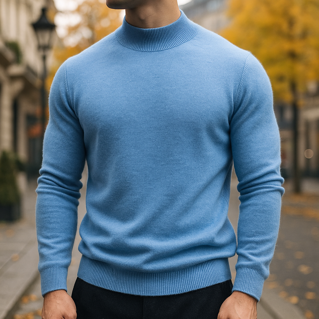 Saint Aurell Locarno Merino Wool Sweater Semi-Turtleneck