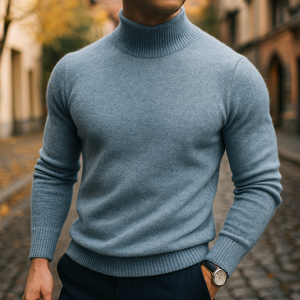 Saint Aurell Locarno Merino Wool Sweater Semi-Turtleneck