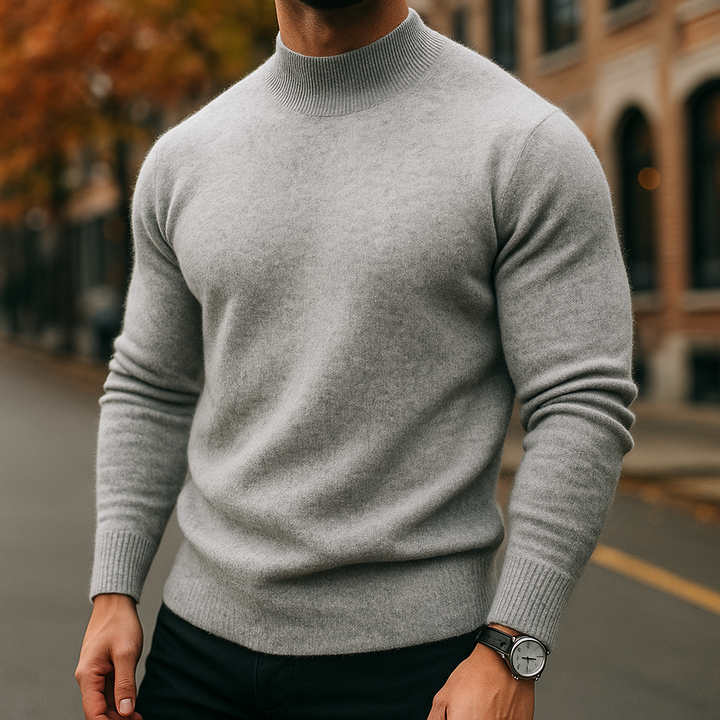 Saint Aurell Locarno Merino Wool Sweater Semi-Turtleneck