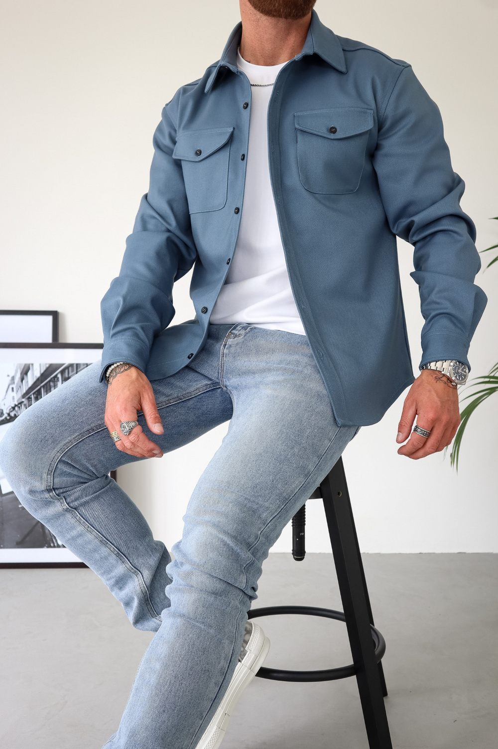Elliot &amp; Stone Alden Cotton Overshirt Long Sleeve Jacket