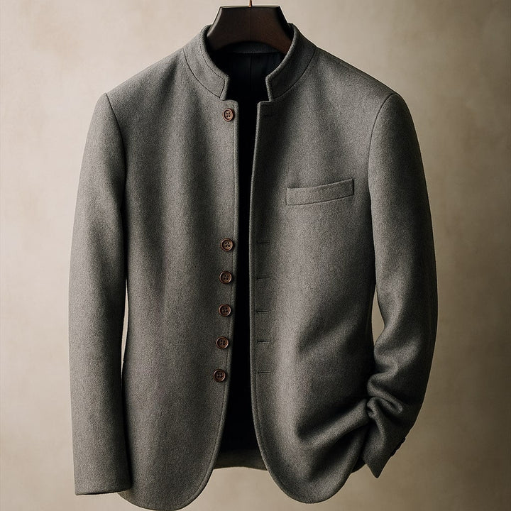 Saint Aurell Matteo Wool Stand-Collar Jacket