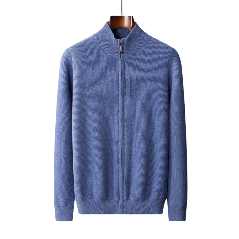 Saint Aurell Whitford Cashmere Full Zip Knit Sweater