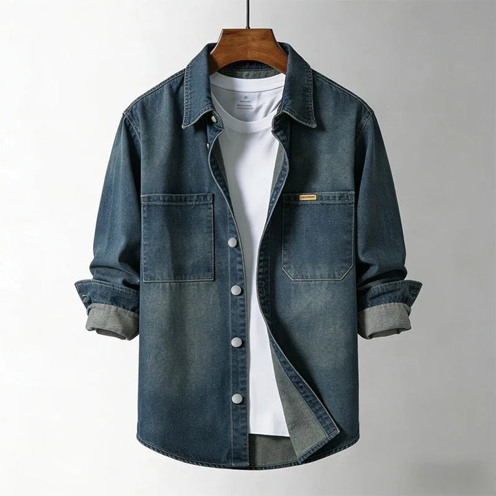 Elliot &amp; Stone Ironside Denim Overshirt Relaxed Fit Casual