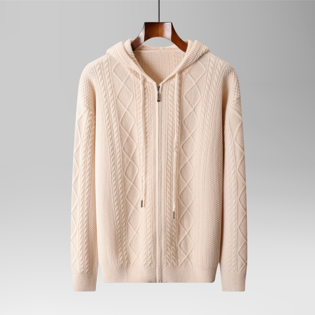Saint Aurell Montclair Cashmere Zip Hoodie Relaxed Fit