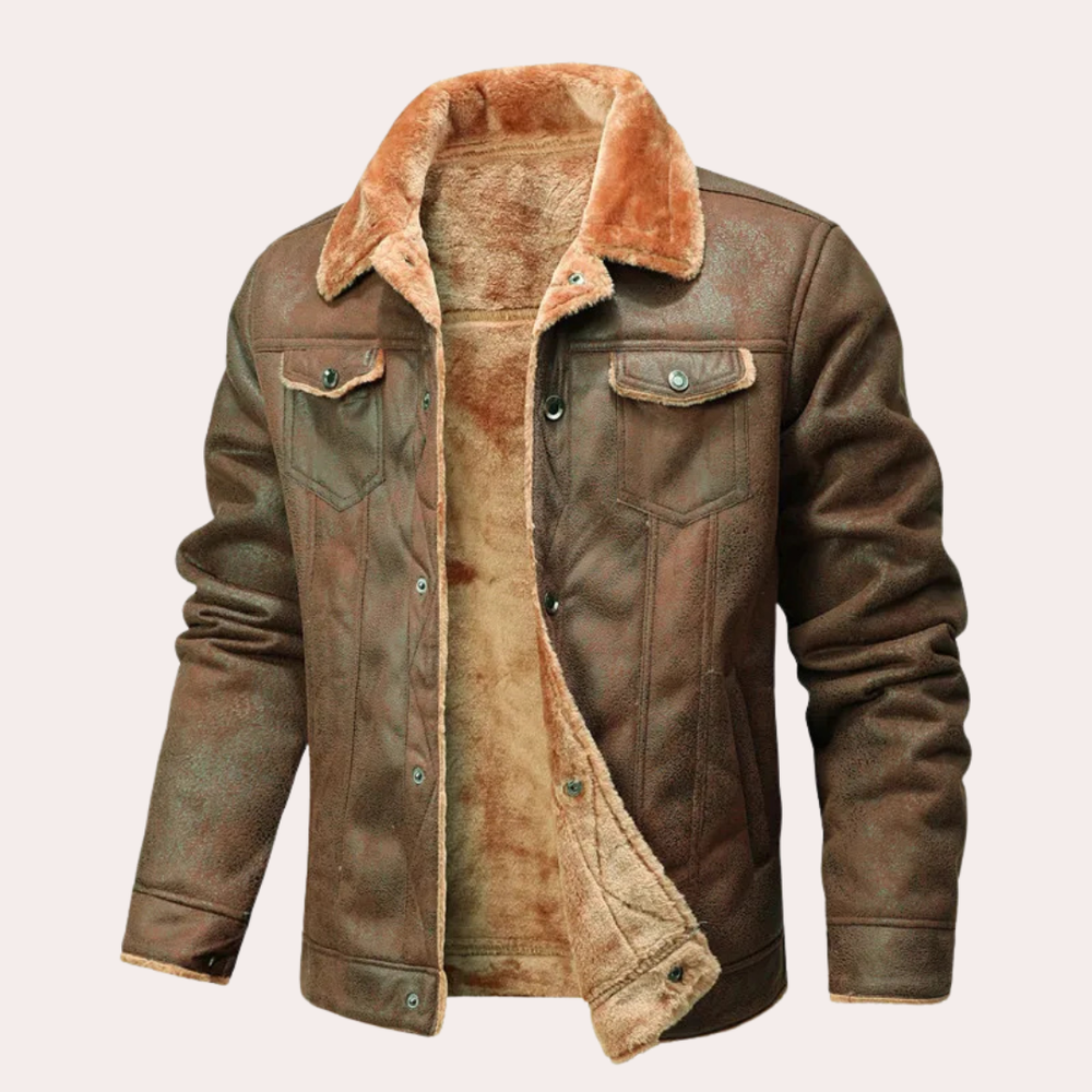 Saint Aurell Marlow Shearling Jacket Faux Fur Lined