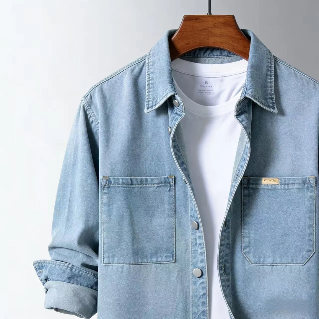 Elliot &amp; Stone Ironside Denim Overshirt Relaxed Fit Casual