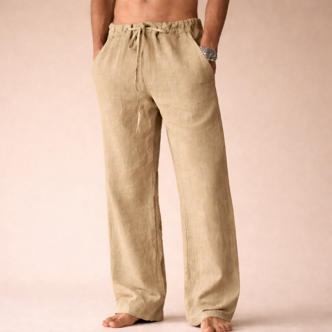 Elliot &amp; Stone Rivello Linen Trousers Relaxed Fit Drawstring Pants