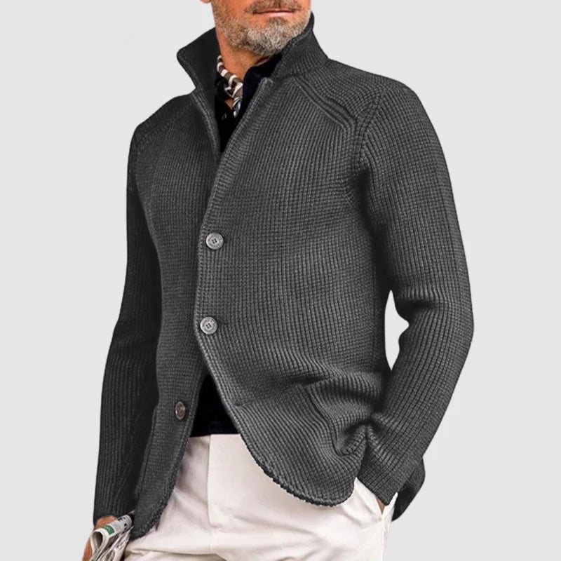 Saint Aurell Laurent Ribbed Cotton-Wool Blend Shawl Cardigan