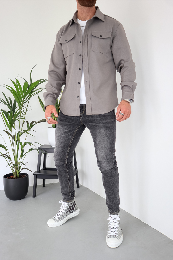 Elliot &amp; Stone Alden Cotton Overshirt Long Sleeve Jacket