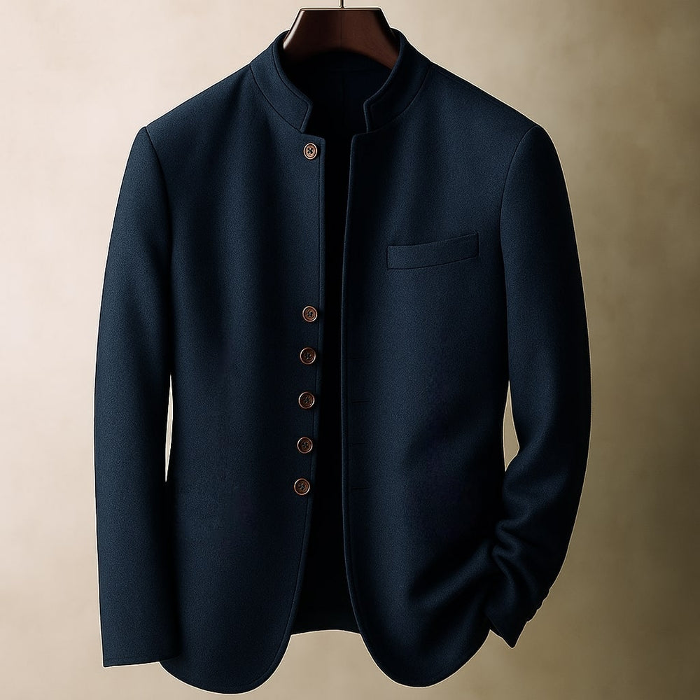 Saint Aurell Matteo Wool Stand-Collar Jacket
