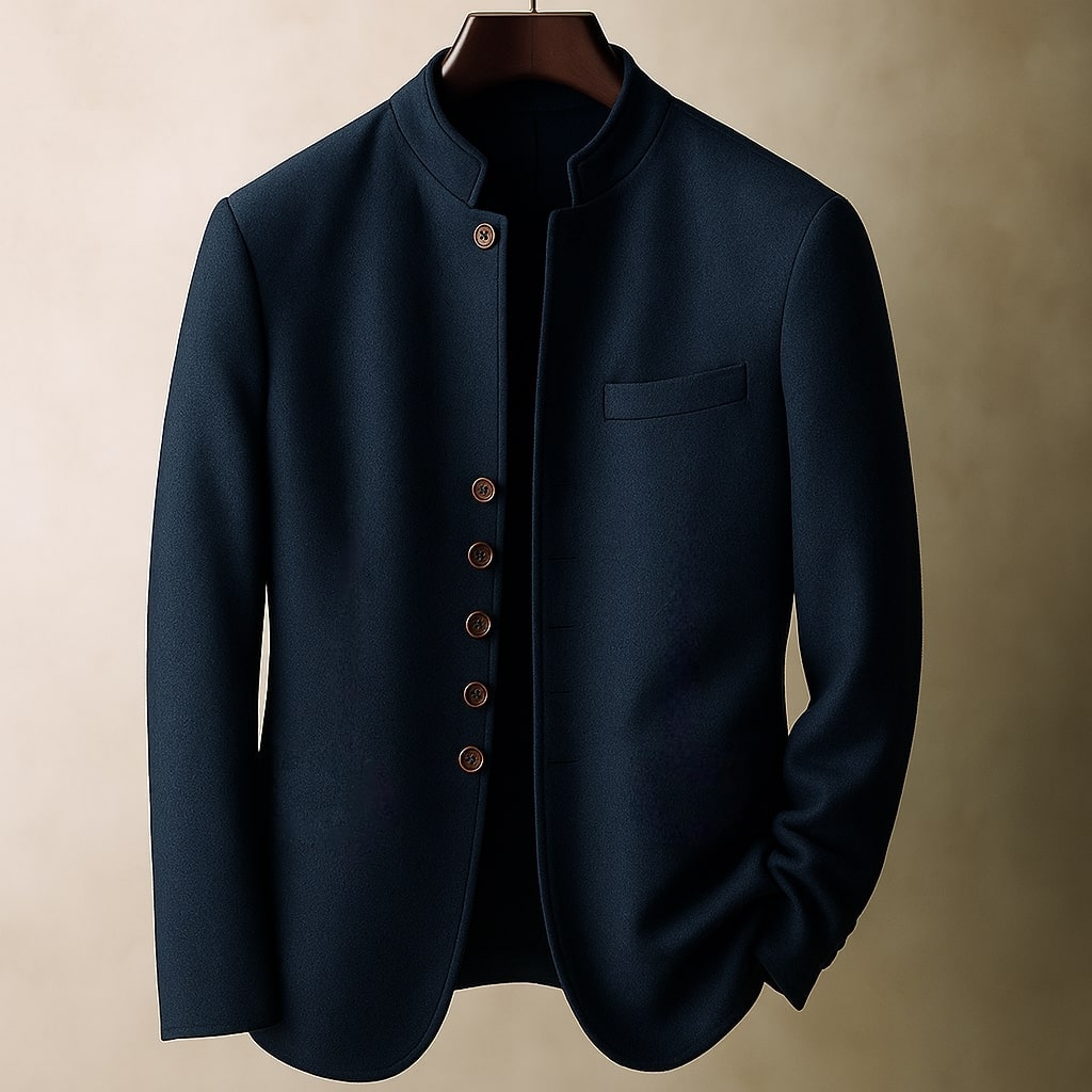 Saint Aurell Matteo Wool Stand-Collar Jacket