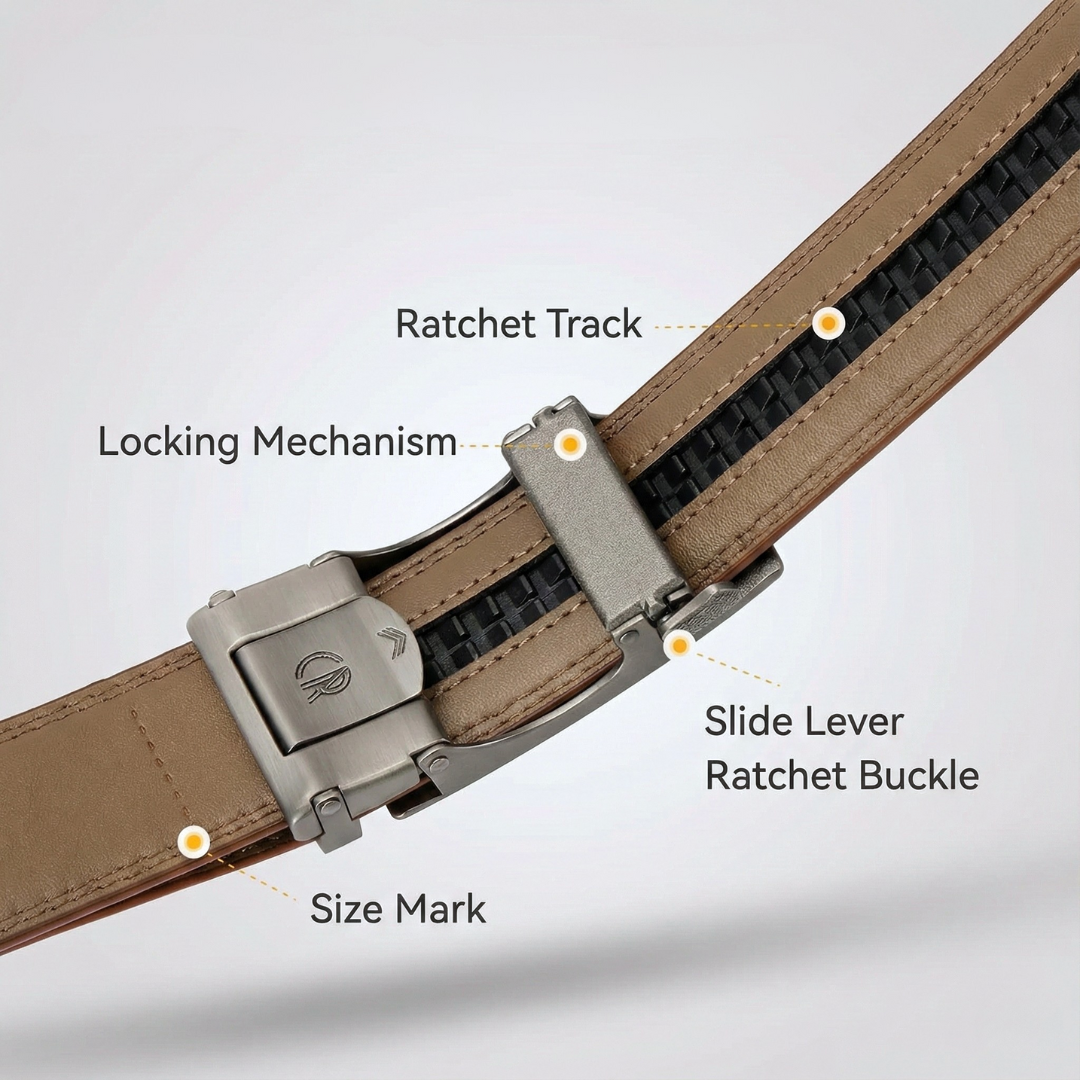 Saint Aurell Caldera Precision Leather Belt Adjustable Genuine Leather