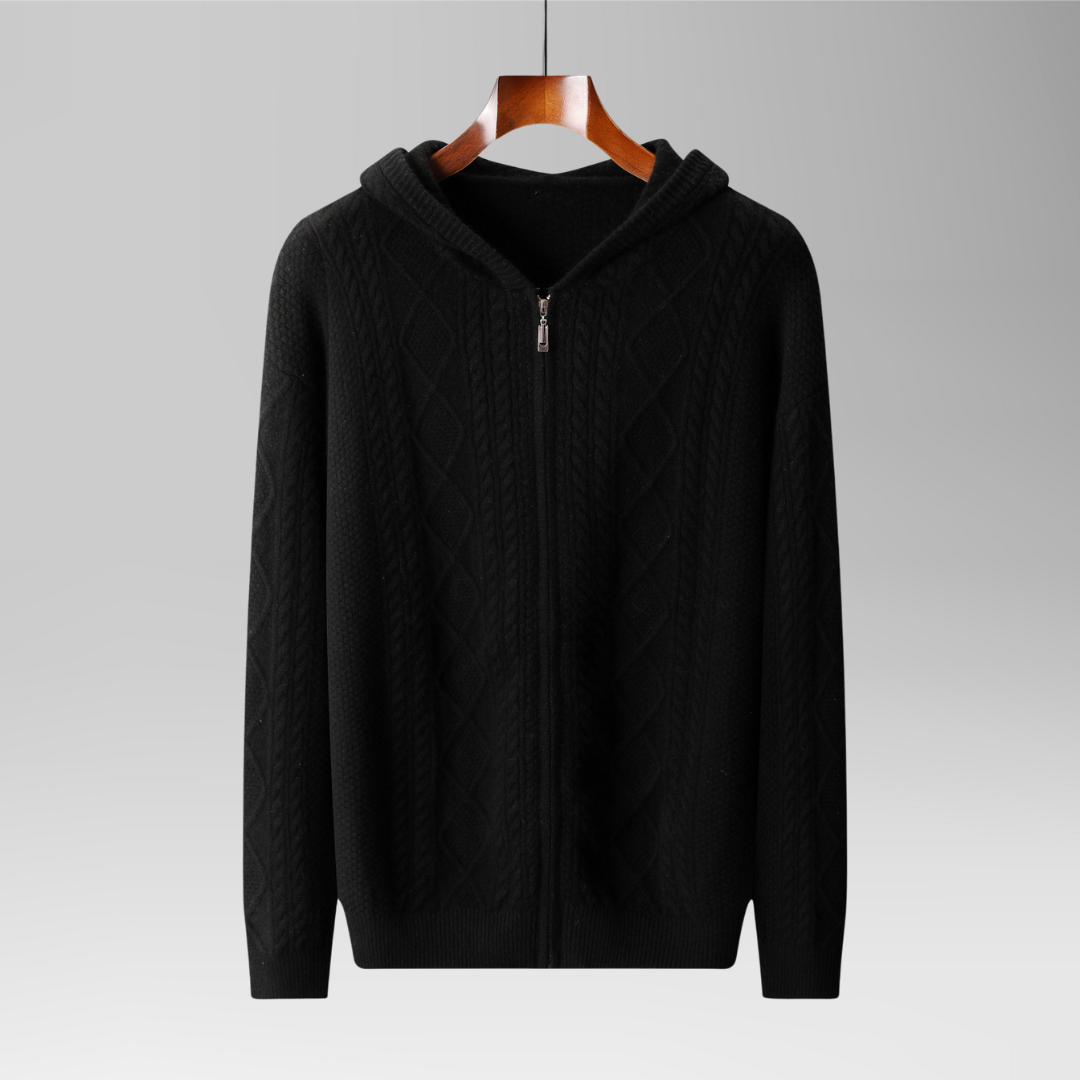 Saint Aurell Montclair Cashmere Zip Hoodie Relaxed Fit