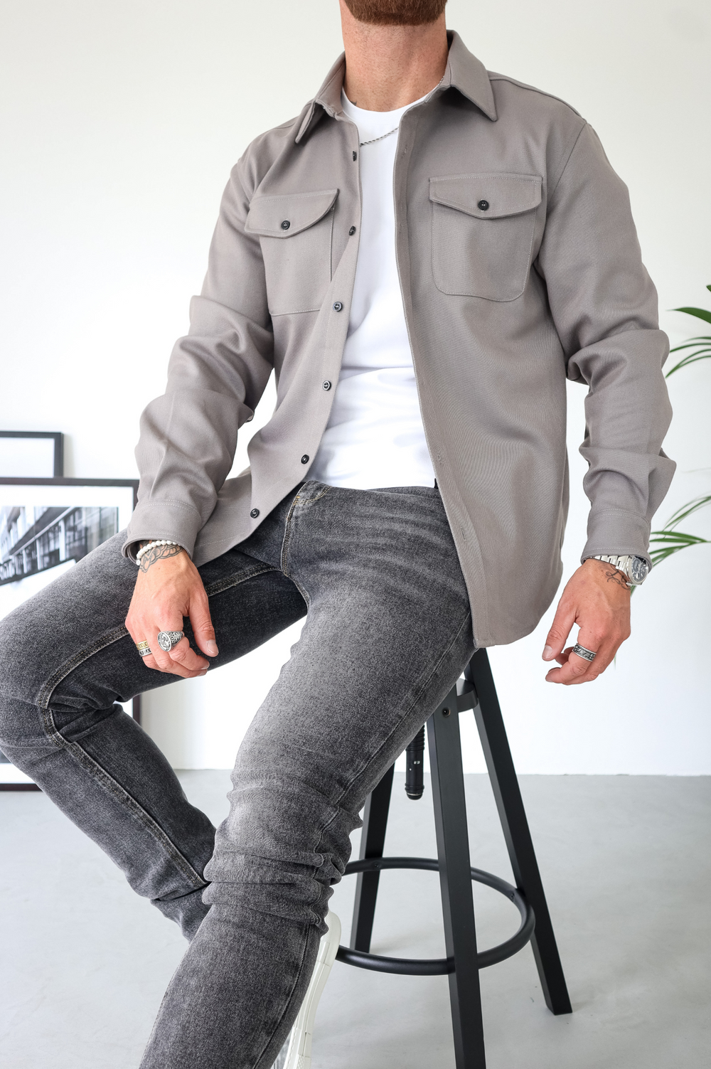 Elliot &amp; Stone Alden Cotton Overshirt Long Sleeve Jacket
