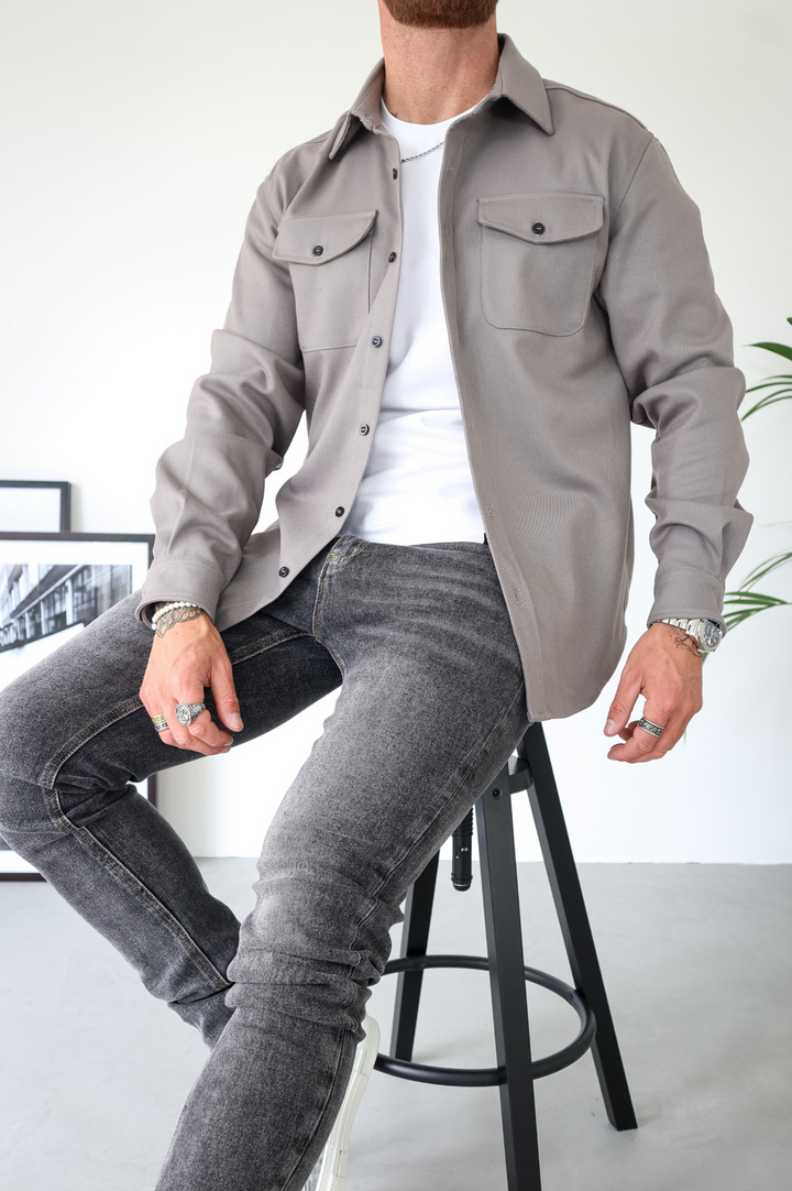 Elliot &amp; Stone Alden Cotton Overshirt Long Sleeve Jacket