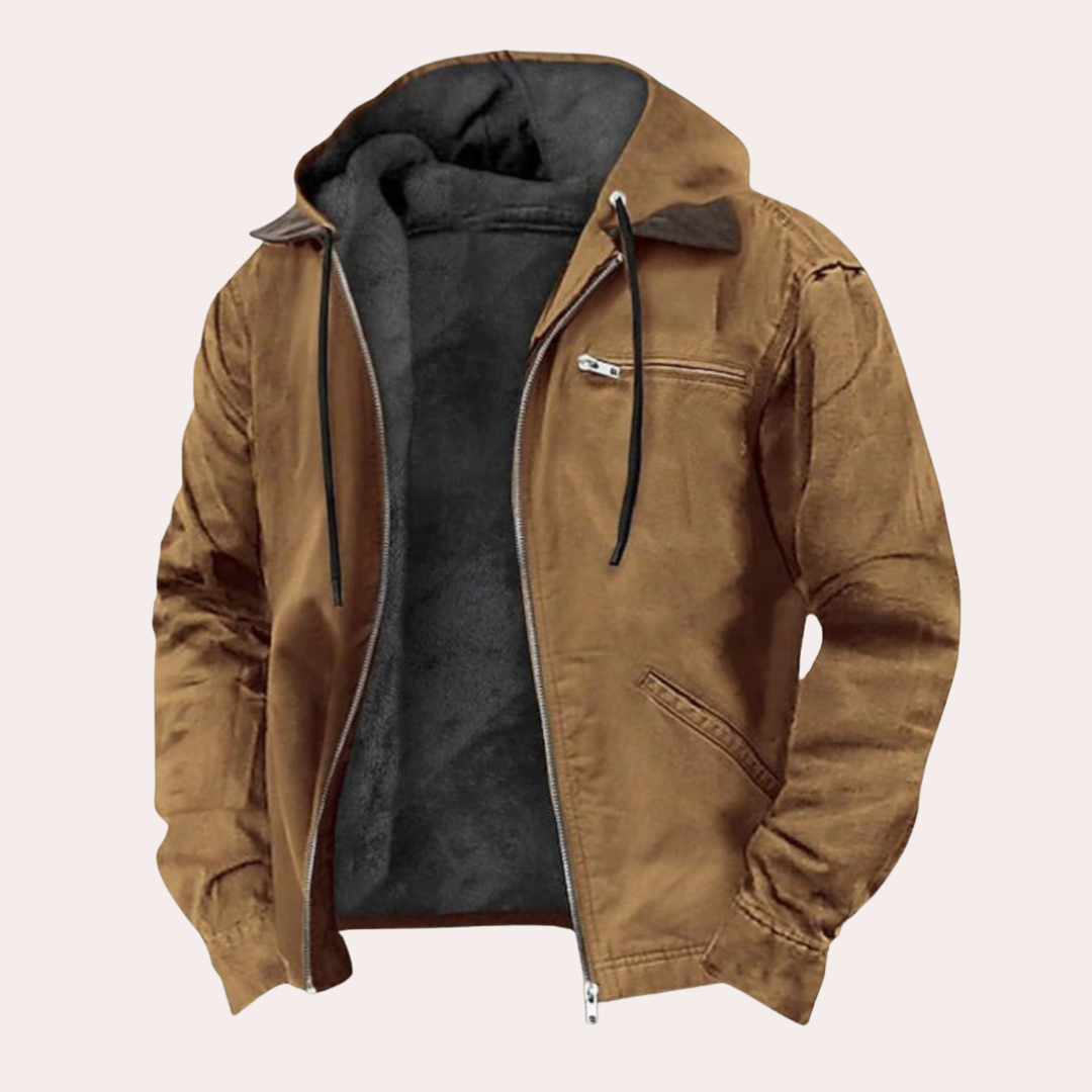 Saint Aurell Arcten Men's Fleece-Lined Weather-Resistant Cotton Jacket