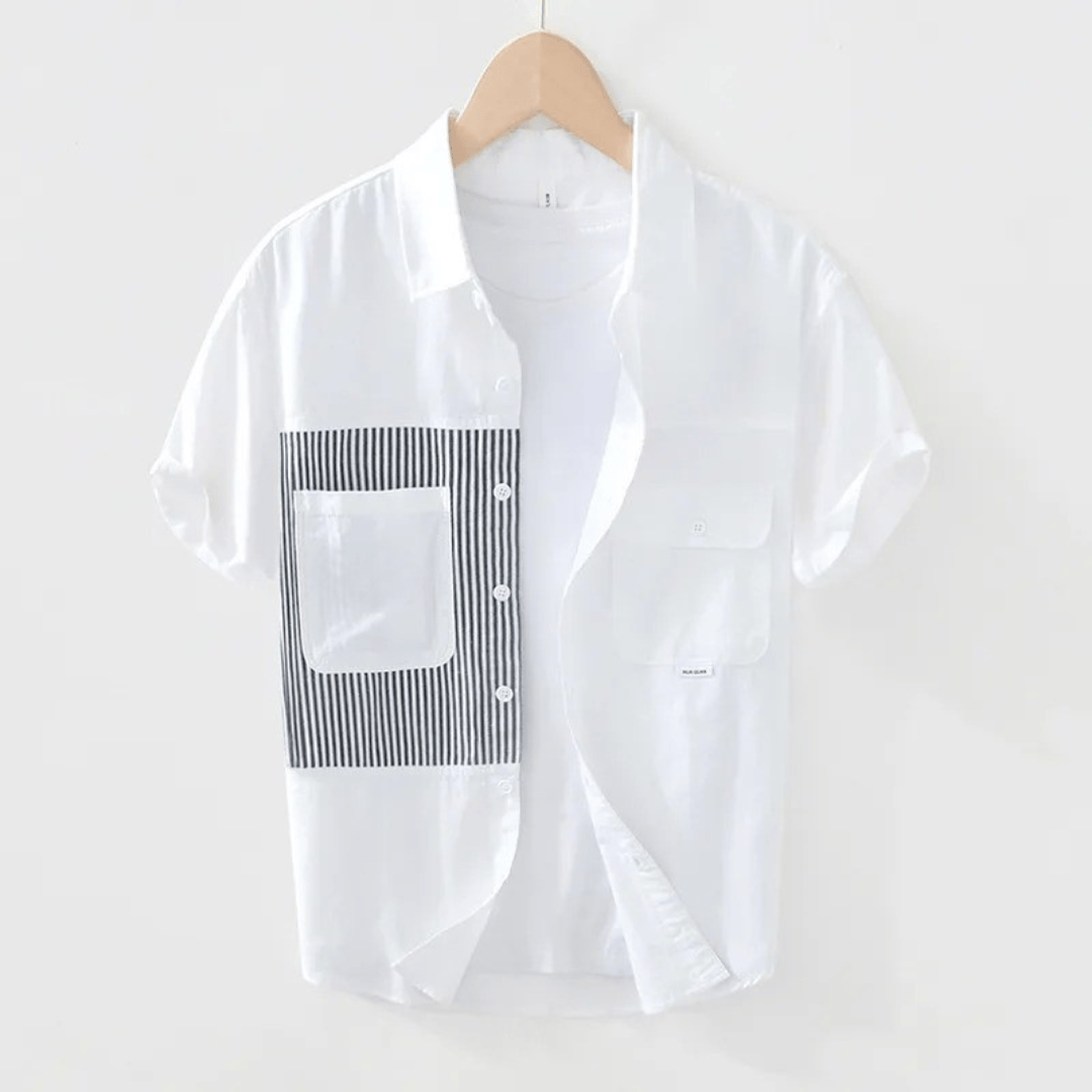 Saint Aurell Alcamo Pinstripe Shirt Relaxed Fit Cotton