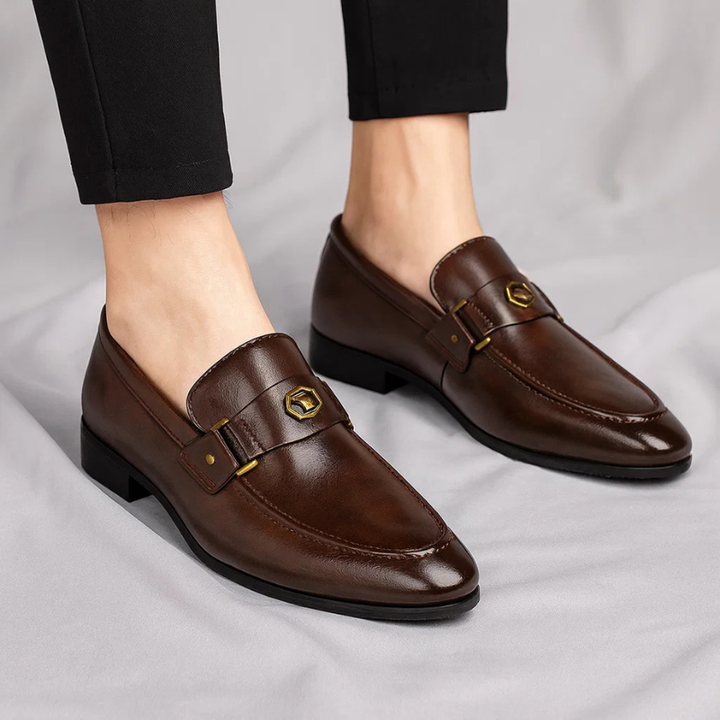 Lusano Italian Leather Loafers Men&
