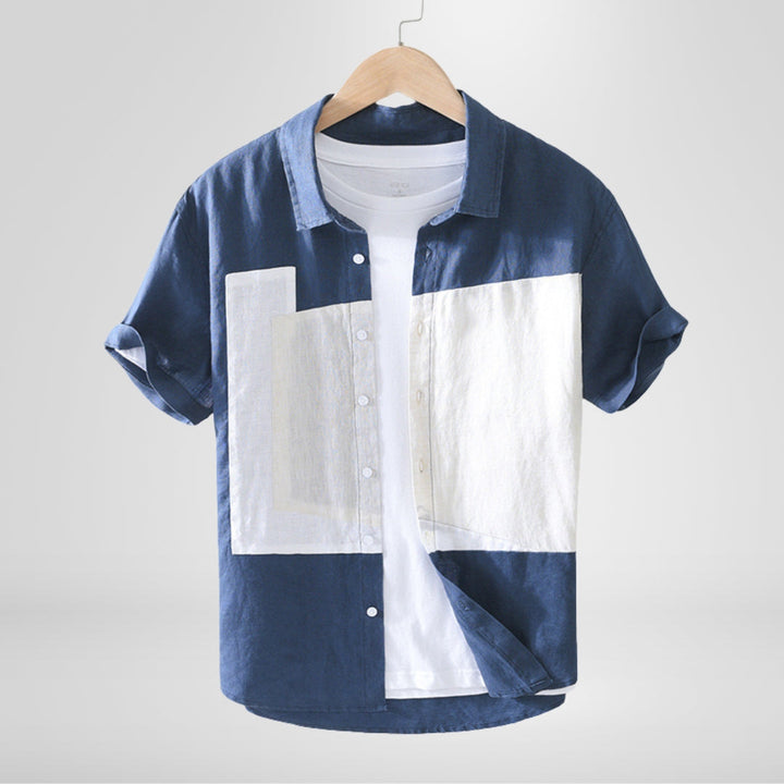 Elliot &amp; Stone Lagos Contrast-Panel Cotton Shirt