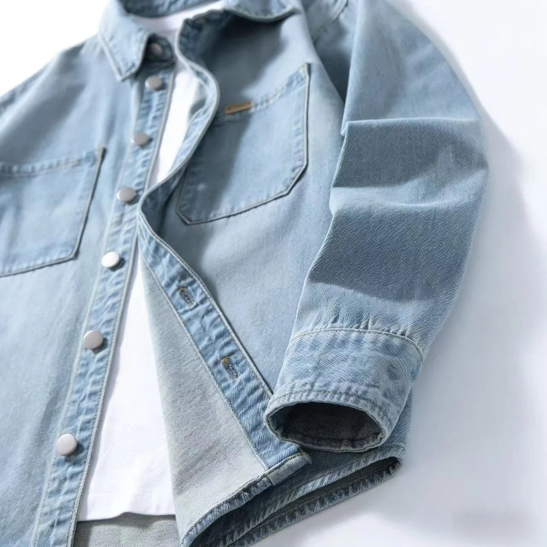 Elliot &amp; Stone Ironside Denim Overshirt Relaxed Fit Casual