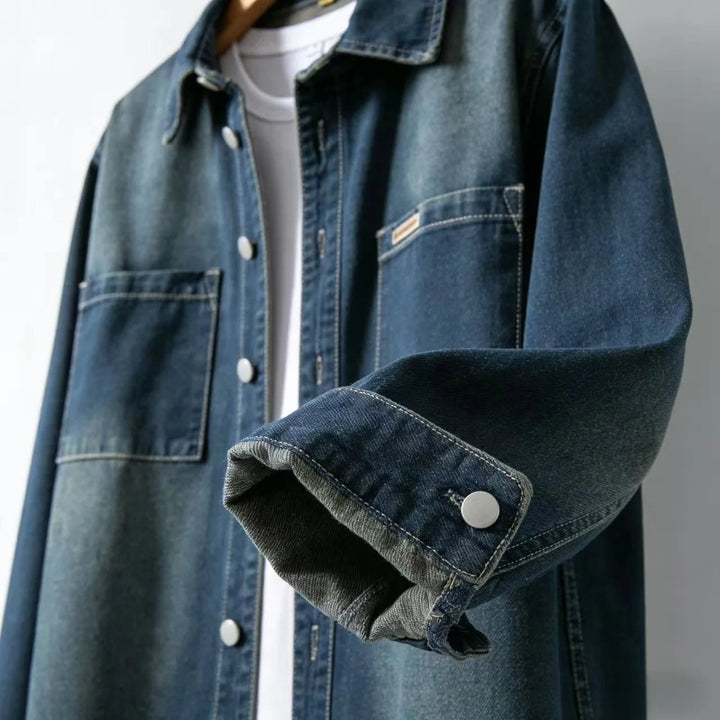 Elliot &amp; Stone Ironside Denim Overshirt Relaxed Fit Casual