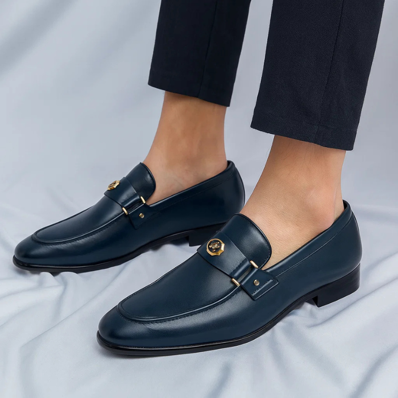 Lusano Italian Leather Loafers Men&
