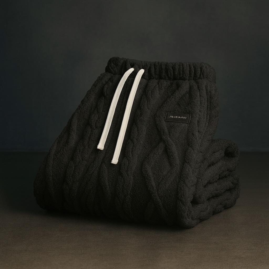 Elliot &amp; Stone Cloud Sweatpants Cable-Knit Fleece Relaxed Fit