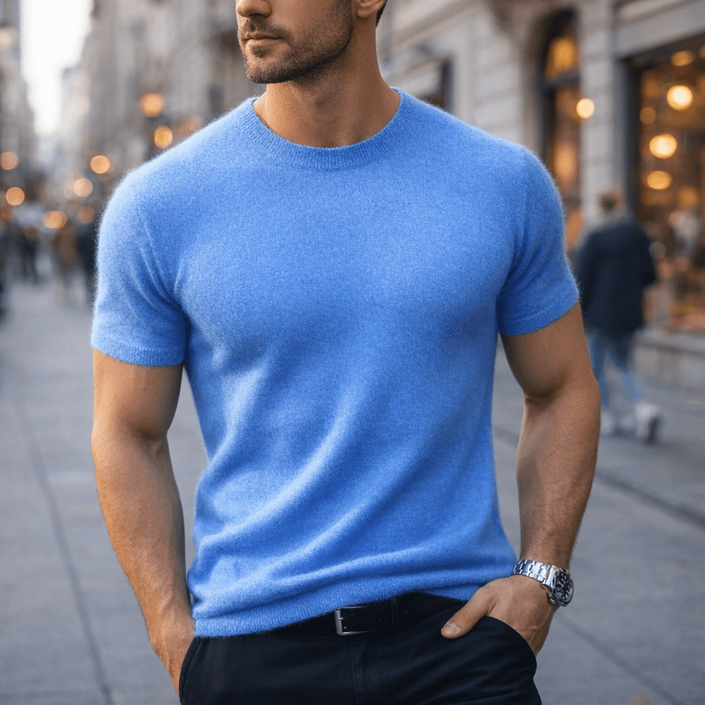 Elliot &amp; Stone Auro Cashmere Tee Lightweight Breathable T-Shirt