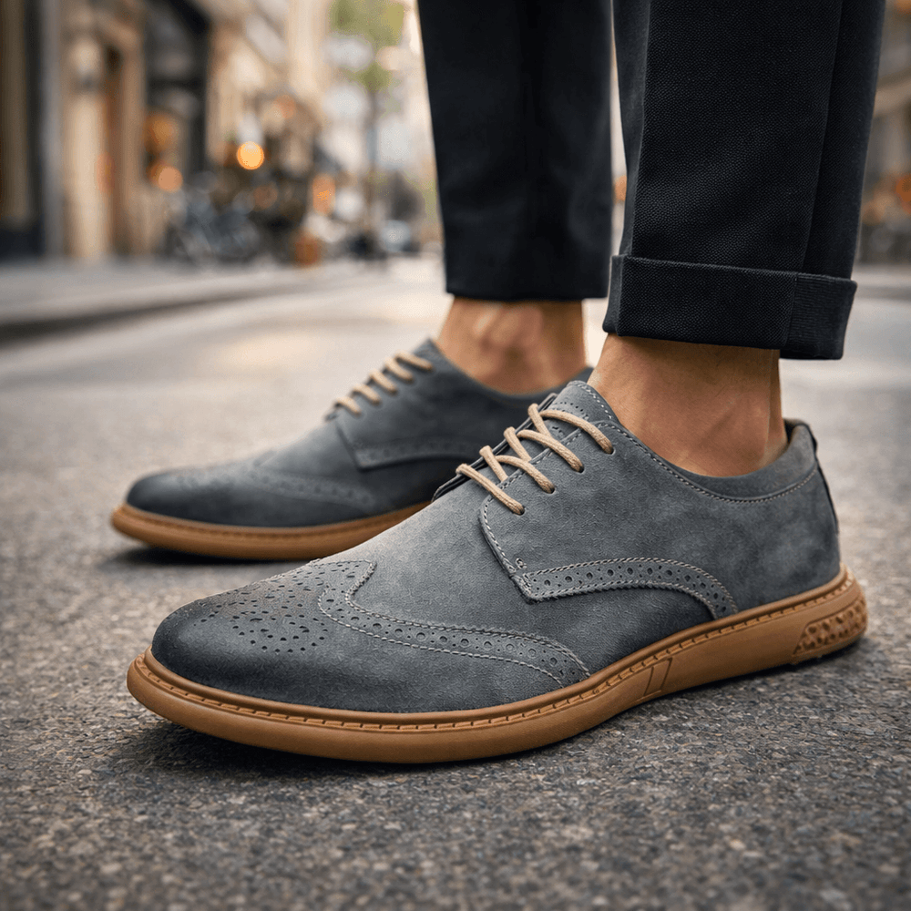 Elliot & Stone Marlo Suede Brogue Lace-Up Shoes