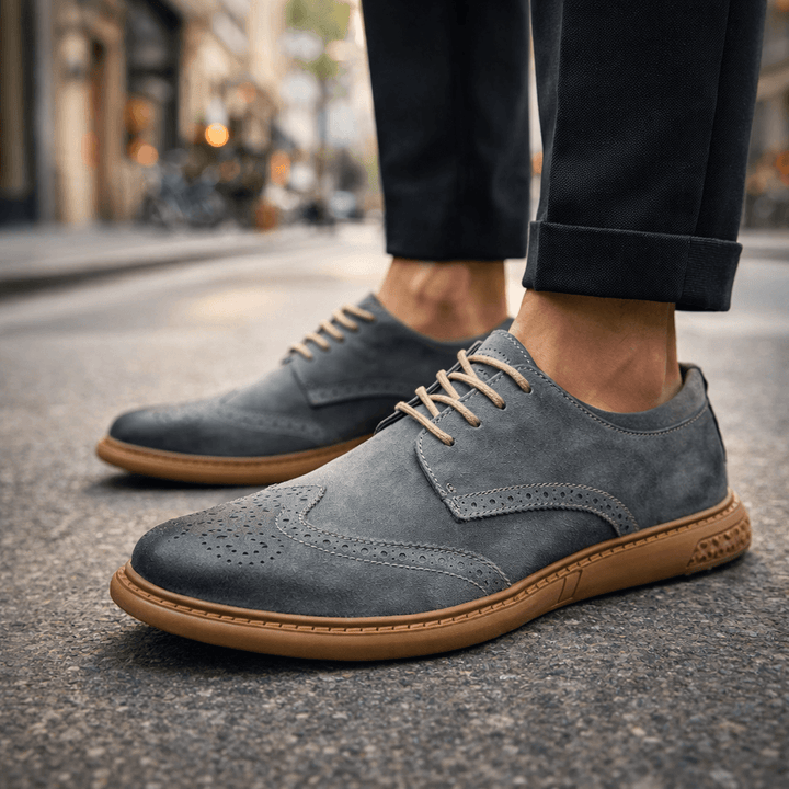 Elliot &amp; Stone Marlo Suede Brogue Lace-Up Shoes